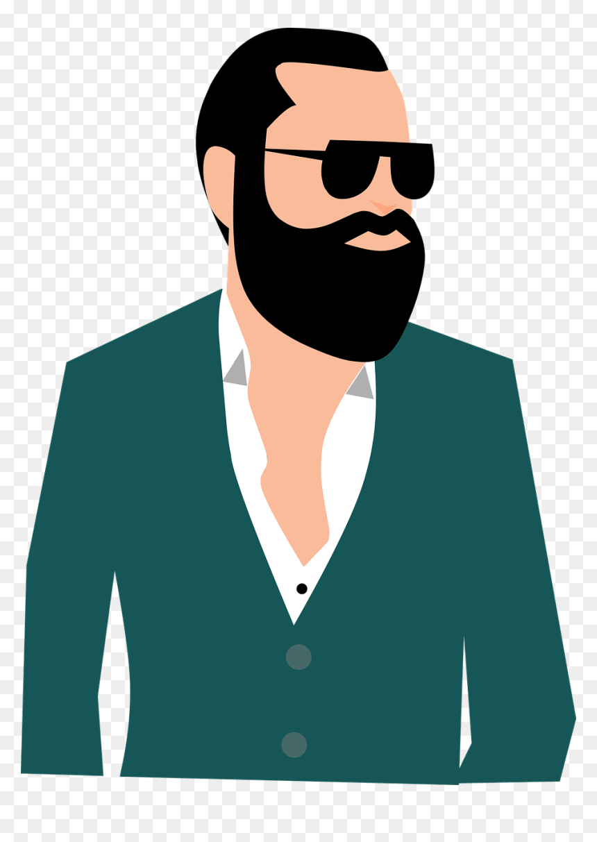 Man Beard Clip Art, HD Png Download - barba png