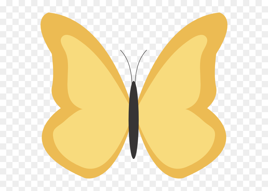 Clip Art At Clker - Butterfly Plain Clip Art, HD Png Download - butterfly vector png