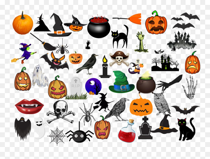Halloween Elements Png Clipart - Portable Network Graphics, Transparent Png - design elements png