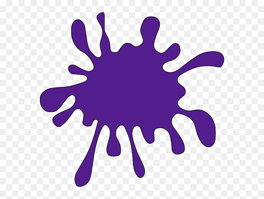 Purple Paint Splatter Clip Art, HD Png Download - mancha png