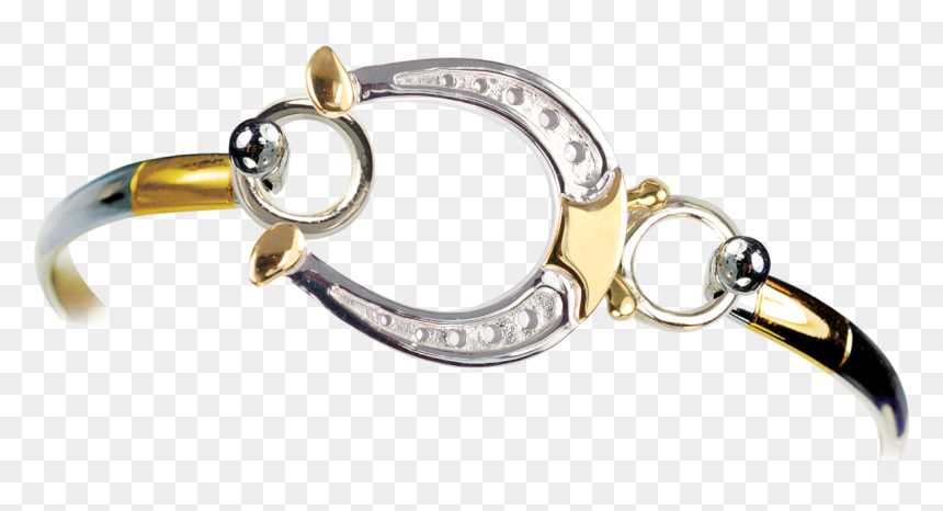 Two-toned Horseshoe Topper And Bracelet - Bracelet, HD Png Download - horseshoe vector png