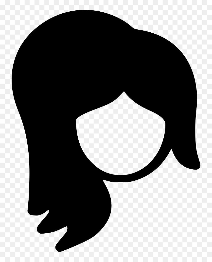Face Girl Fold Hair Hairstyle Beauty Fashion Svg Png - Hairstyle, Transparent Png - girl icon png