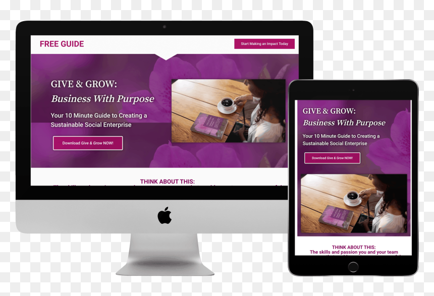 Lead Magnet Design And Landing Page - Imac And Ipad Png, Transparent Png - imac mockup png