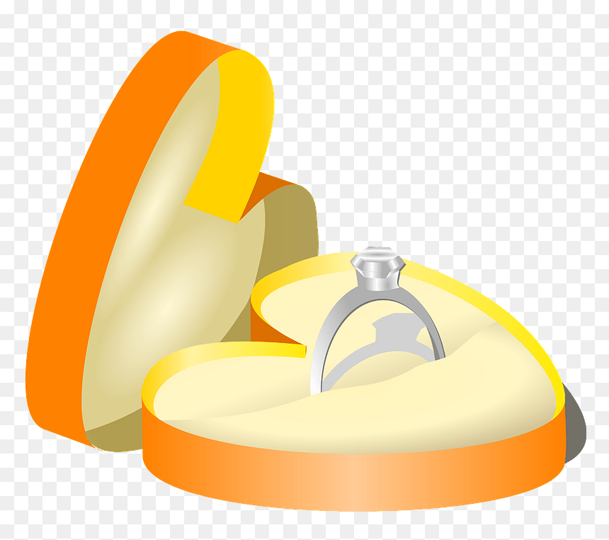 Wedding Ring In A Box Clipart - Ring In A Box, HD Png Download - wedding ring clipart png