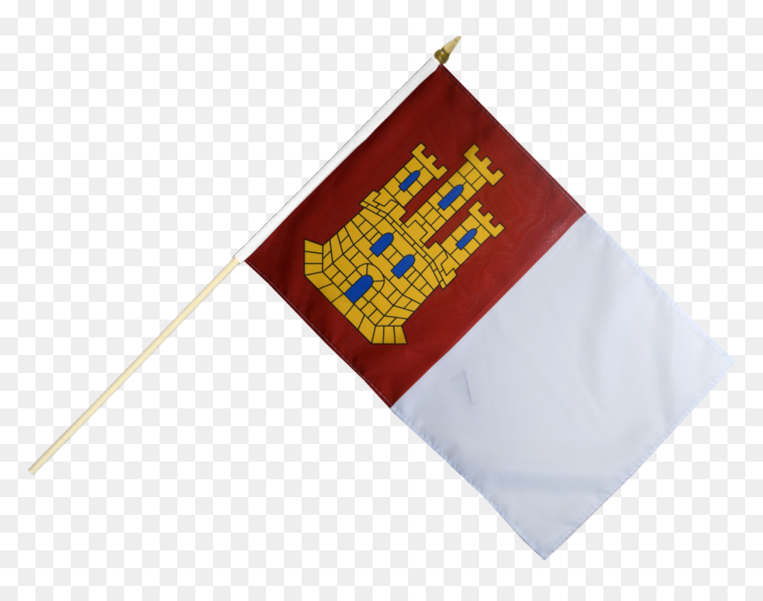 Spain Castile-la Mancha Hand Waving Flag - Bandera De Castilla La Mancha, HD Png Download - mancha png
