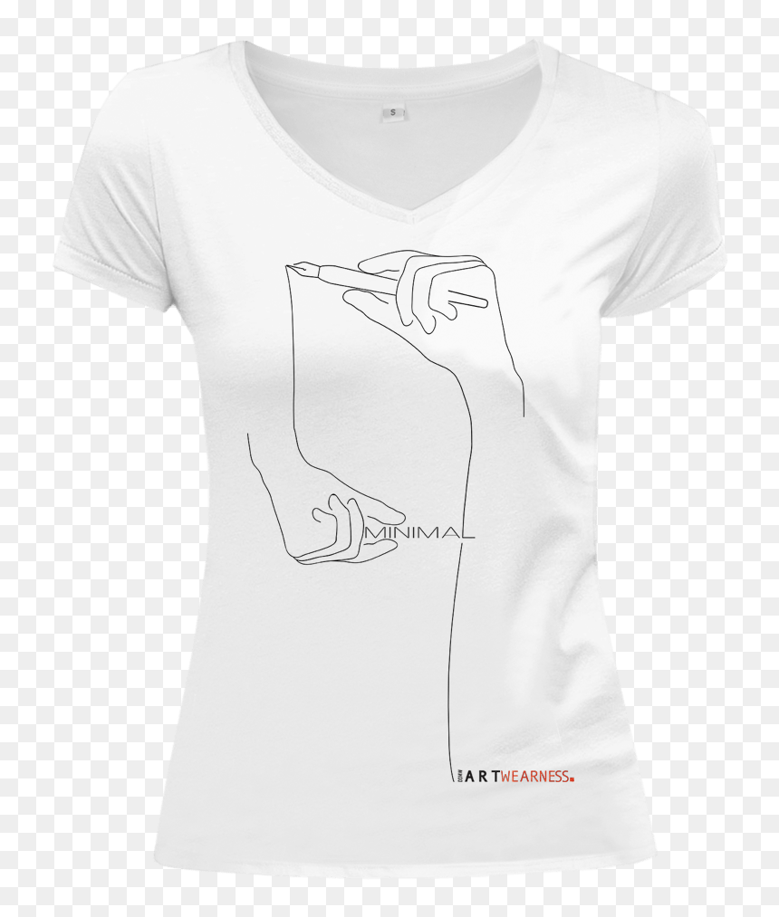 Artwearness Minimal Female V Neck - Beetlejuice Musical T Shirt, HD Png Download - basquiat crown png