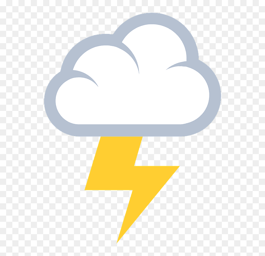 Cloud With Lightning Emoji Clipart, HD Png Download - lightning .png