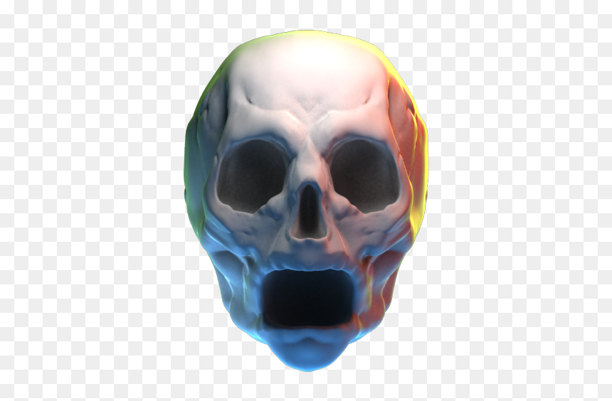 Deathly Scream Sculptris Render Head Skull Scream 3d - Skull, HD Png Download - 3d skull png
