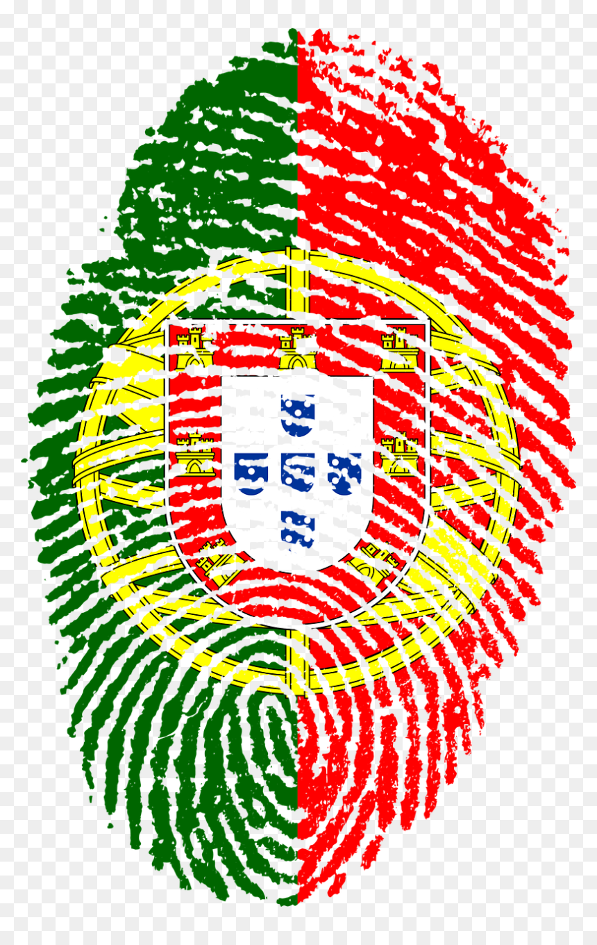 Portugal Flag Fingerprint, HD Png Download - portugal flag png