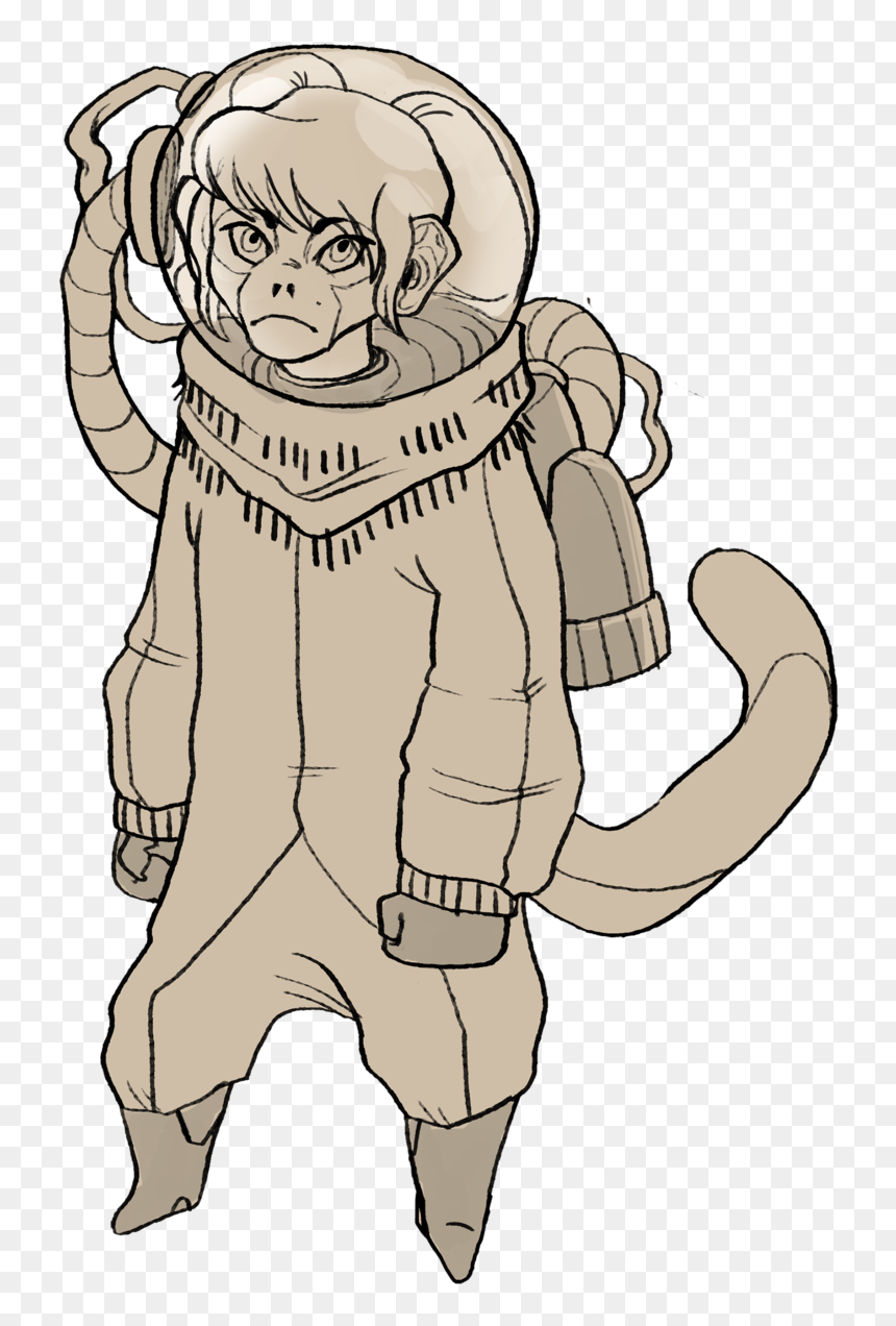 Monkey Full Outfit For Portfolio - Sketch, HD Png Download - portfolio png