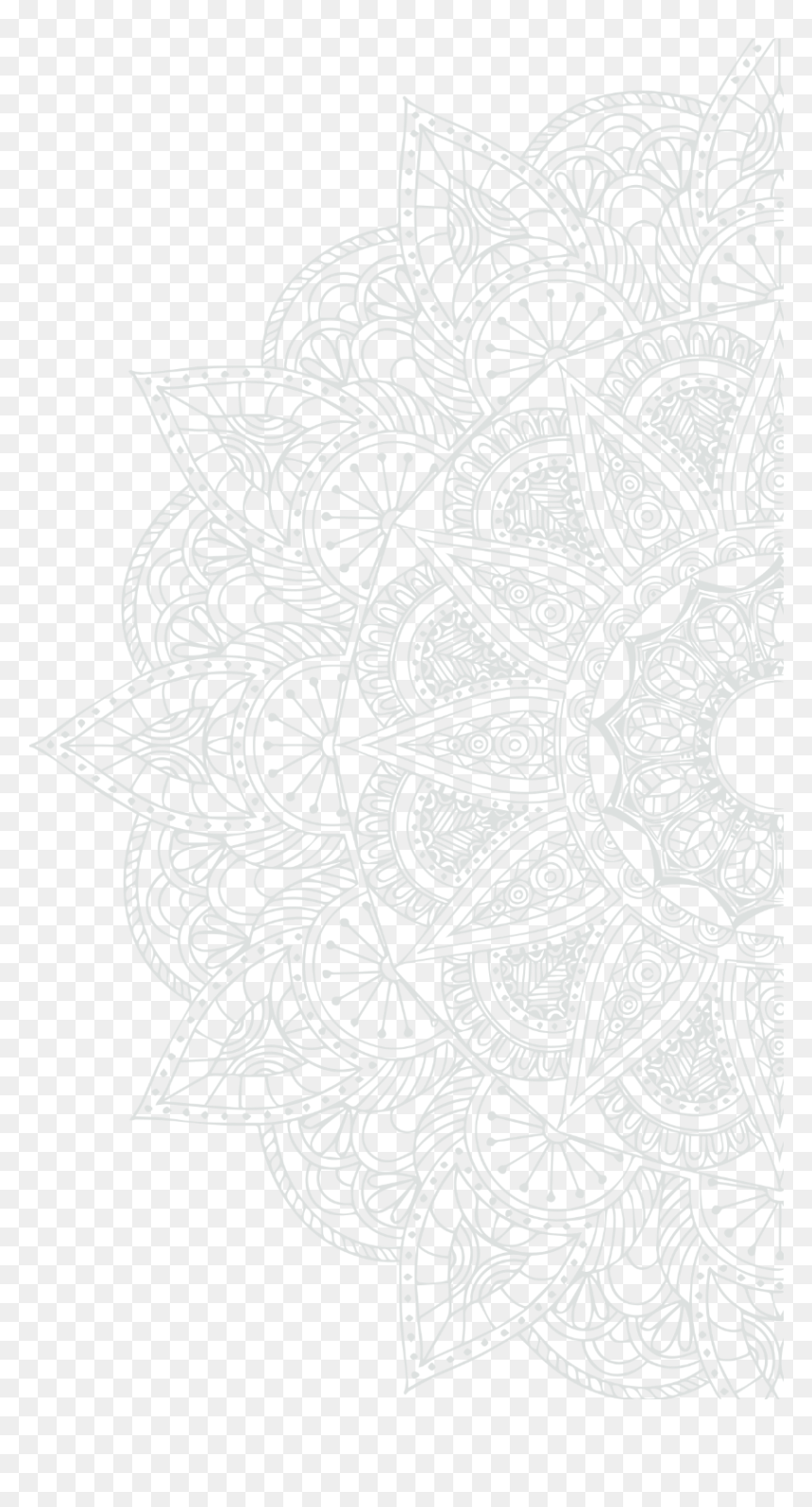 Mandala Png White - Doily, Transparent Png - white mandala png