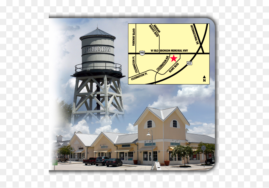 Click To Map It - Aquatica Orlando, HD Png Download - water tower png
