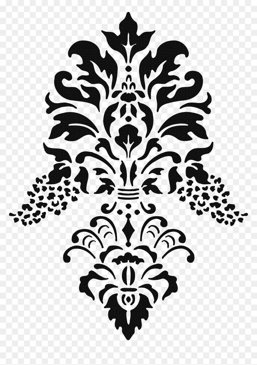 Transparent Damask Png - Damask Stencil, Png Download - damask png