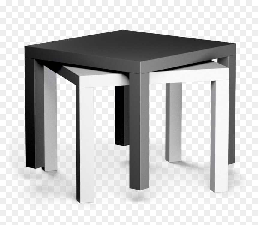 Lack Side Table Black And White3d View"
 Class="mw - Ikea Lack Black And White, HD Png Download - white table png