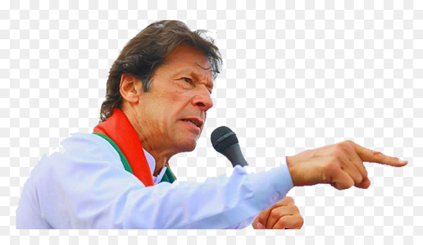 Imran Khan Pti On Stage With Mike Giving Speech Transparent - Imran Khan On Stage, HD Png Download - person talking png