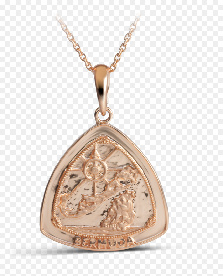 Bermuda Map And Compass Nautical Gift - Locket, HD Png Download - map compass png