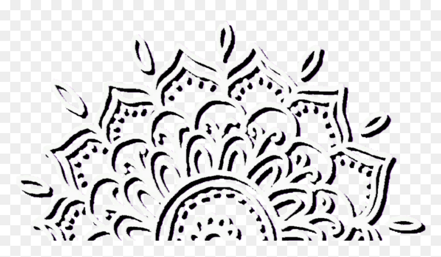 Transparent Mandala Clipart Black And White - Clipart Aesthetic Black And White, HD Png Download - white mandala png