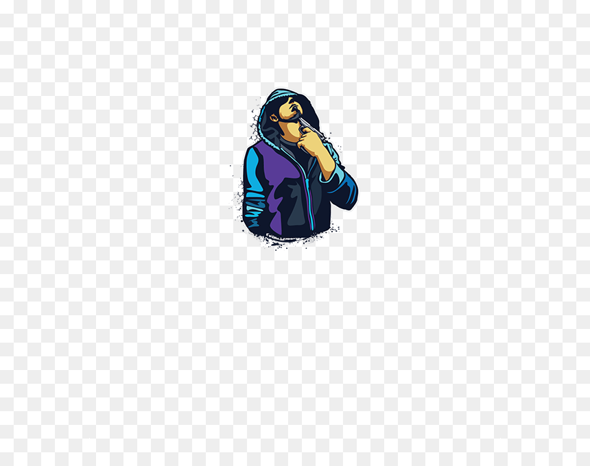 Hoody Man With Gun - Illustration, HD Png Download - guy with gun png