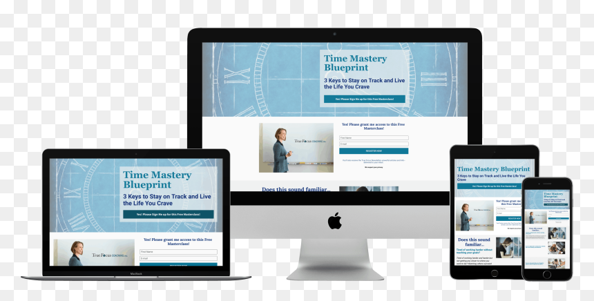 Webinar Opt-in Page - Mockup Macbook Iphone Mac, HD Png Download - imac mockup png
