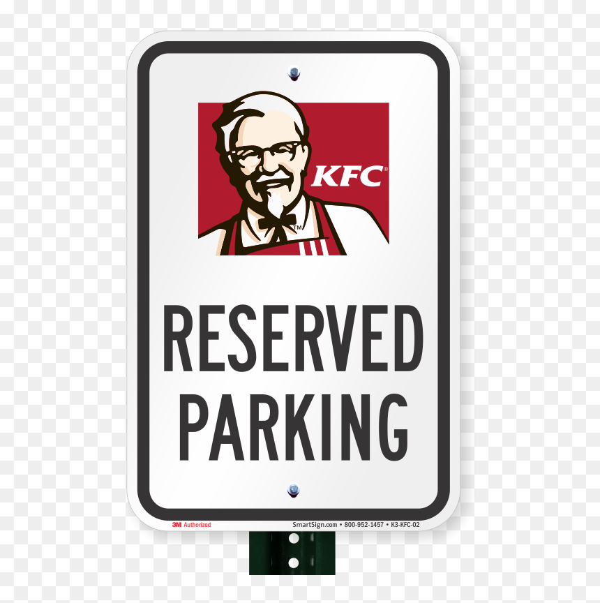 Reserved Parking Sign, Kfc - Kfc, HD Png Download - male sign png