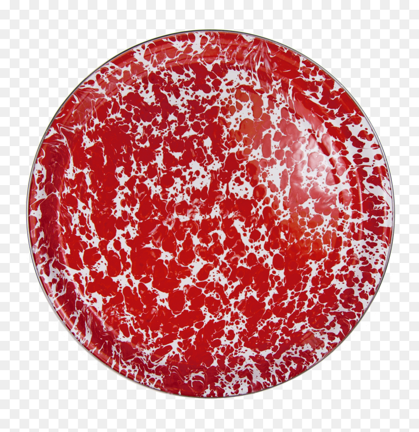 Rd21 Red Swirl Medium Serving Tray - Circle, HD Png Download - red swirl png