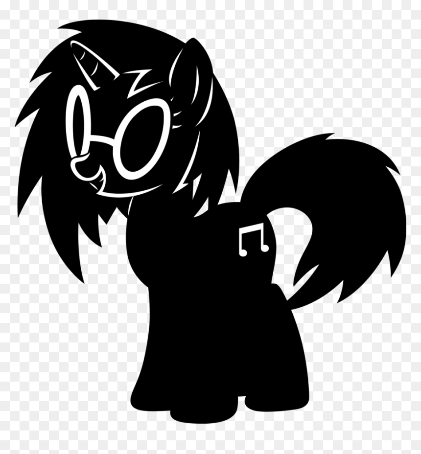 Disc Jockey Unicorn Drawing Clip Art - Dj Pon Pony, HD Png Download - dj silhouette png