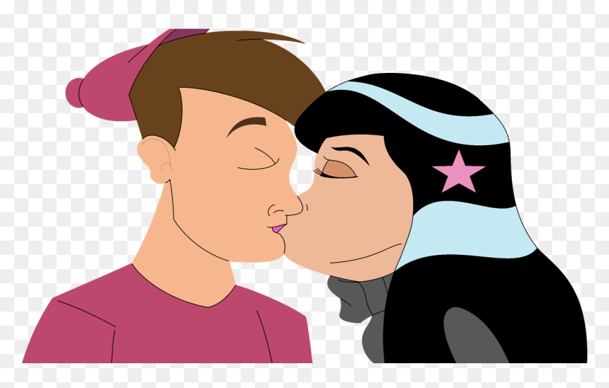 Timmy And Betty Kiss - Kiss On Lips, HD Png Download - timmy turner png