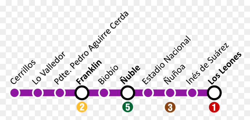 Metro De Santiago - Linea 6 Del Metro Santiago, HD Png Download - vectores lineas png