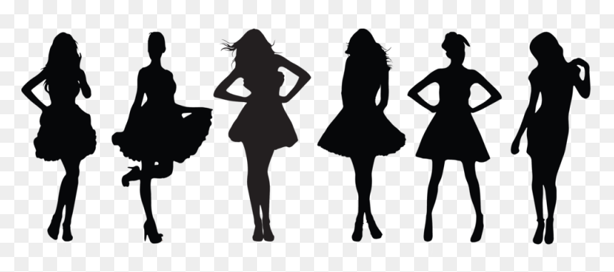 Lbd Sillouette Transparent Background Cropped - Little Black Dress Background, HD Png Download - black dress png