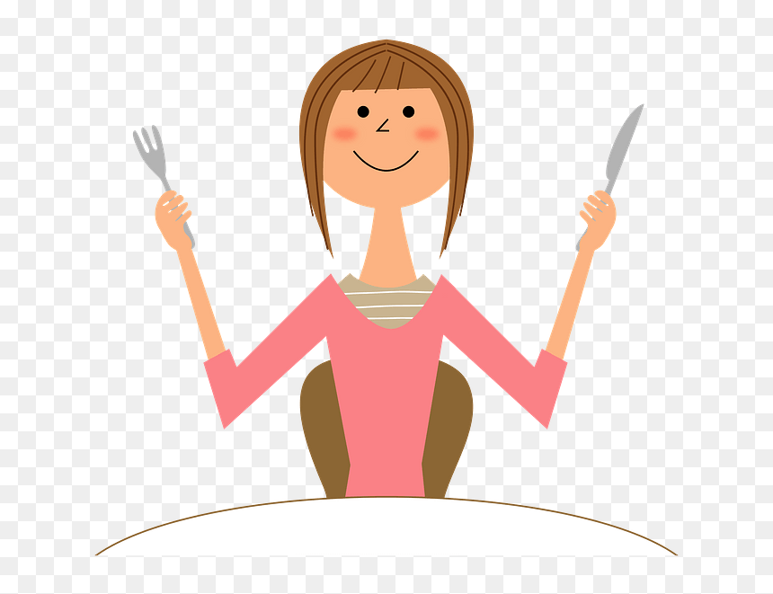 Woman Fork Table Knife Clipart - Health, HD Png Download - table clipart png