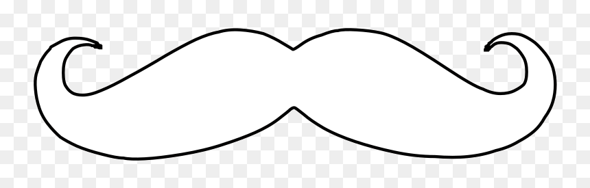 Mustache Svg Clip Arts - Line Art, HD Png Download - mustache clipart png