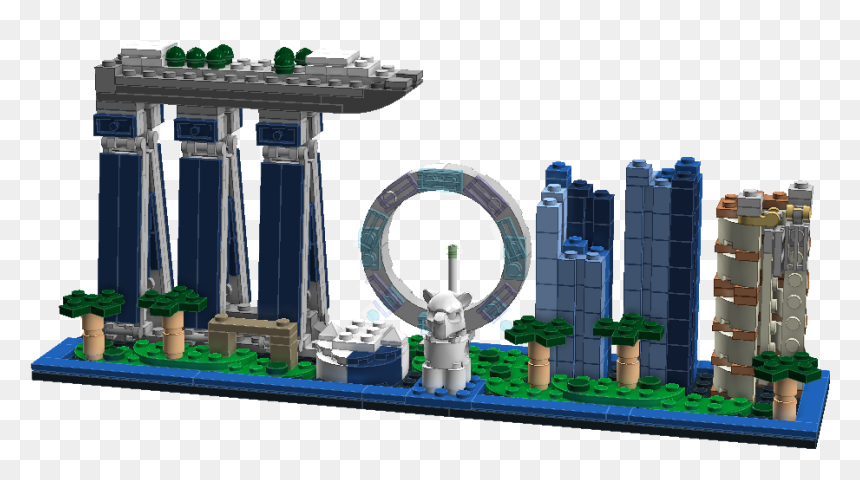 Lego Architecture Singapore Skyline, HD Png Download - lego blocks png
