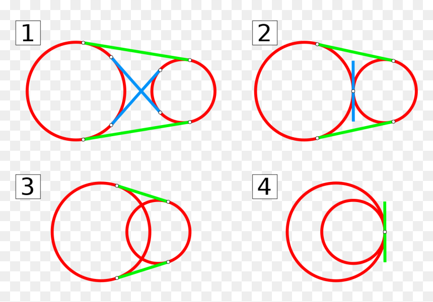 Rectas Tangentes Comunes A Dos Circunferencias, HD Png Download - vectores lineas png