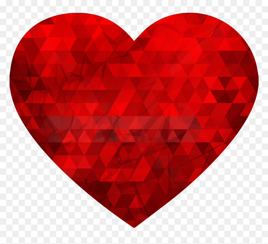 Red Heart Pattern - Heart, HD Png Download - heart pattern png