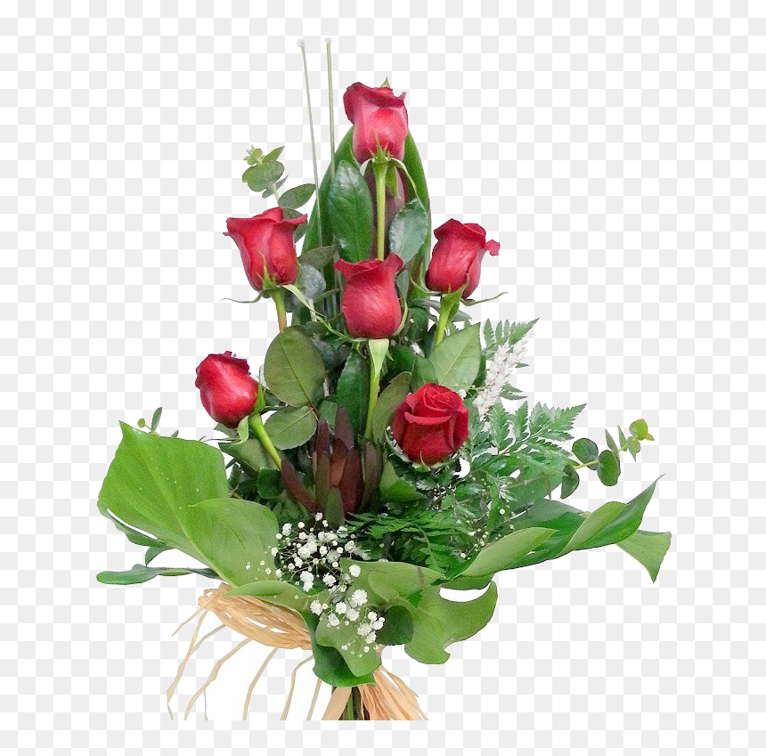 6 Rosas Rojas - Garden Roses, HD Png Download - rosas rojas png
