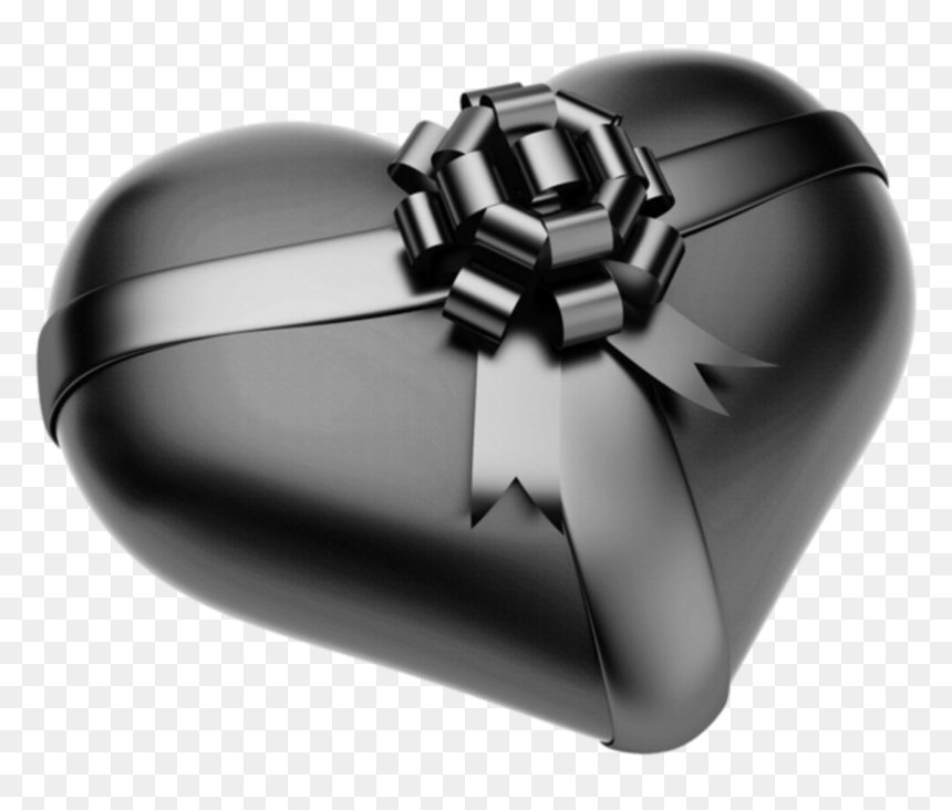 #gift #regalo #present #presente #heart #corazon #black - Moño Negro, HD Png Download - moño negro png