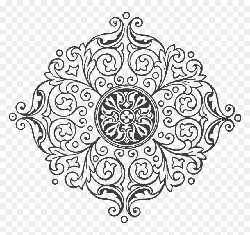 Mandala Clipart Black Cut Out - Design Patterns Png, Transparent Png - white mandala png