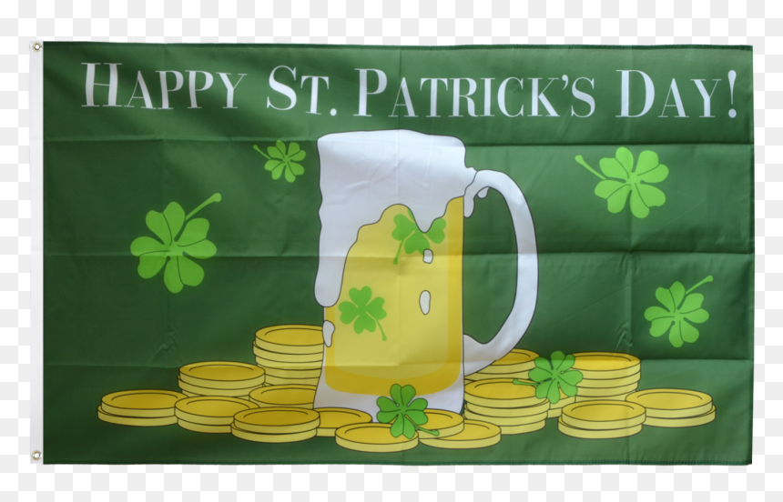 Happy Saint Patrick"s Day St Patrick"s Beer Flag - Happy St Patrick's Day Beer, HD Png Download - happy st patrick's day png