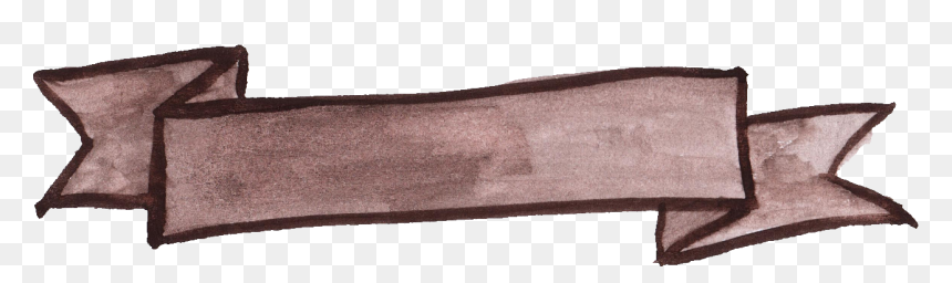 Watercolor Ribbon Transparent - Brown Ribbon Banner Png, Png Download - vintage ribbon png