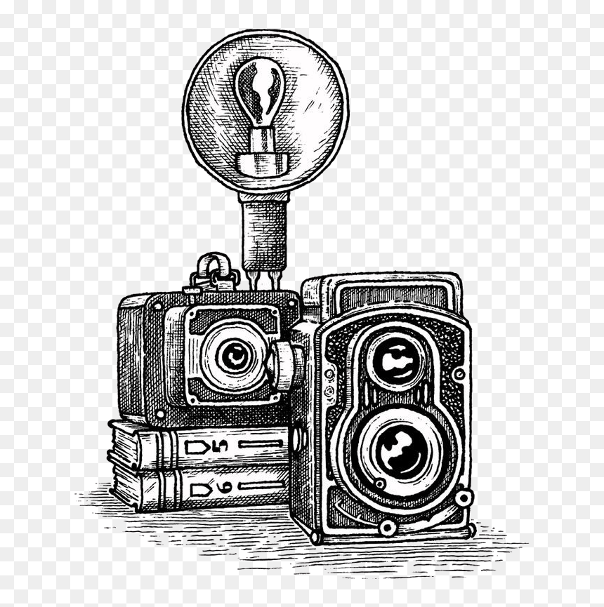 #polaroid #vector #illustration #pictureart #sketch - Editing Drawing, HD Png Download - polaroid vector png