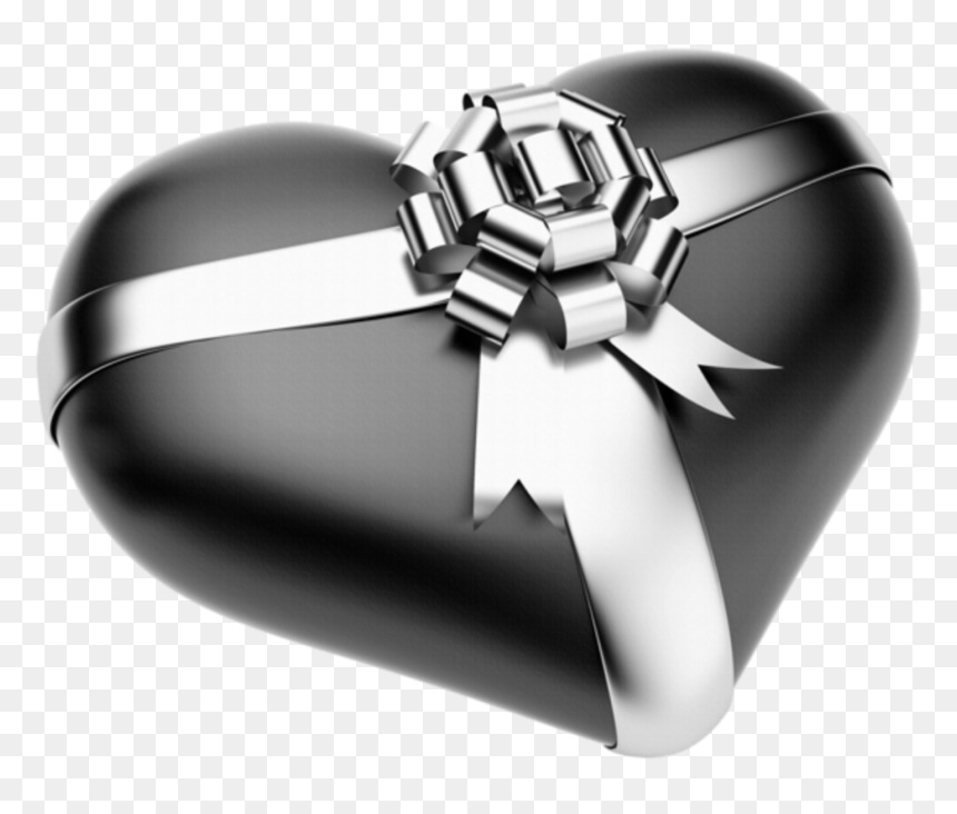 #gift #regalo #present #presente #heart #corazon #black - День Святого Валентина Клипарт, HD Png Download - moño negro png