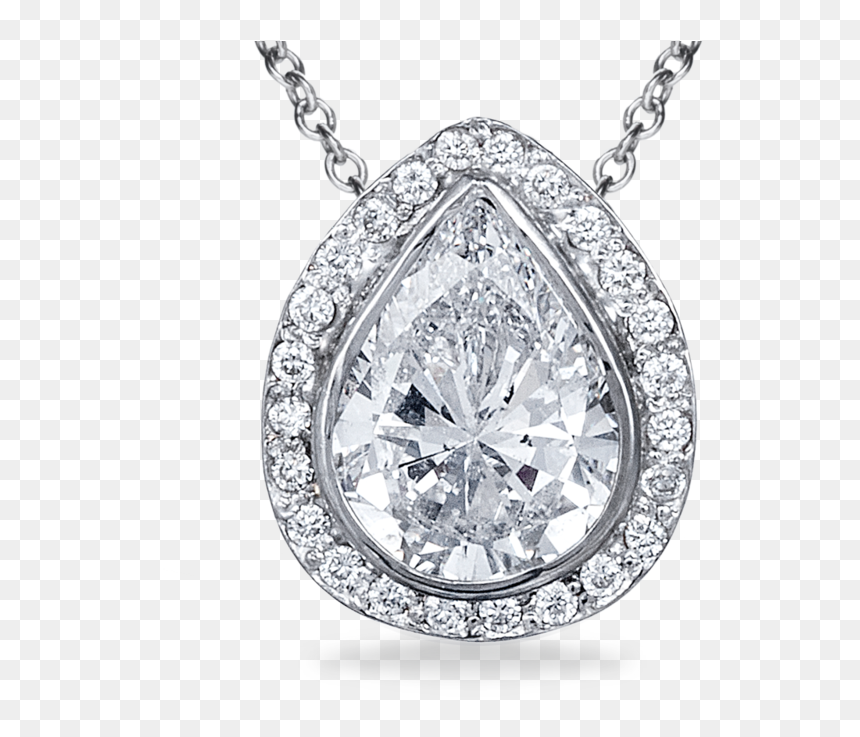 Pear Shaped Diamond Pendant - Necklace, HD Png Download - fancy shape png