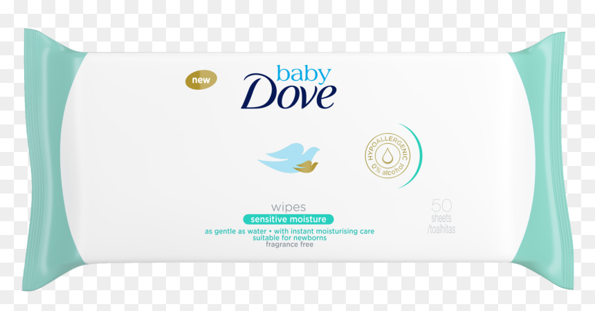 Baby Dove Sensitive Moisture Fragrance Free Wipes 50 - Bar Soap, HD Png Download - baby face png