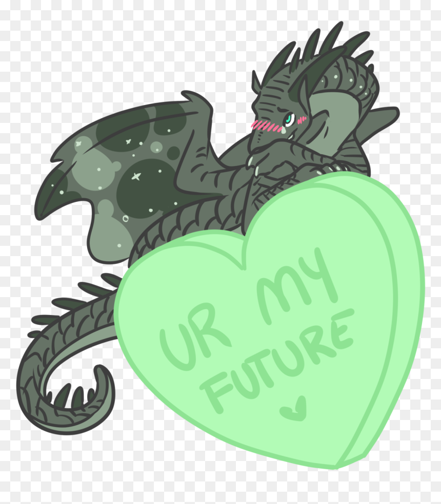 Wof Sideblog Made A Goofy Little Candy-heart Valentine - Dragons Cute Dragons Wings Of Fire, HD Png Download - candy heart png