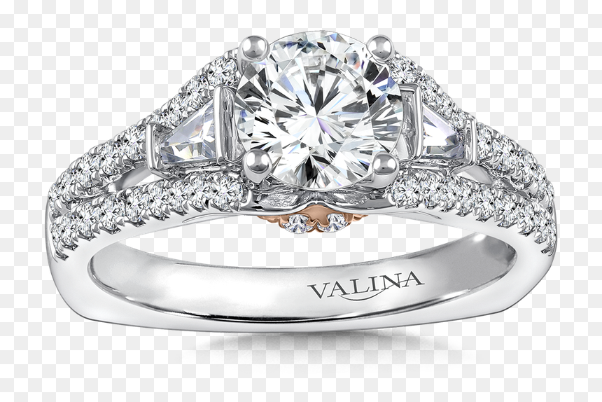 Valina Diamond Engagement Ring Mounting In 14k White/rose - Diamond Rings For Women Hd, HD Png Download - engagement png