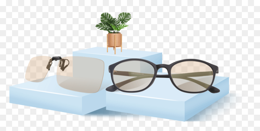 Blue Light Blocking Glasses And Clip On Eyeglasses - Coffee Table, HD Png Download - glass glare png