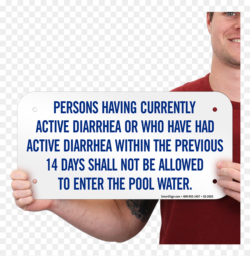 Person Having Diarrhea Not Allowed Pool Sign - Flesh, HD Png Download - not allowed sign png