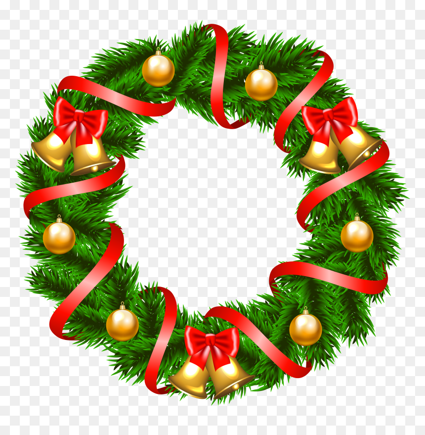 Free Holiday Clipart Wreath, HD Png Download - christmas greenery png