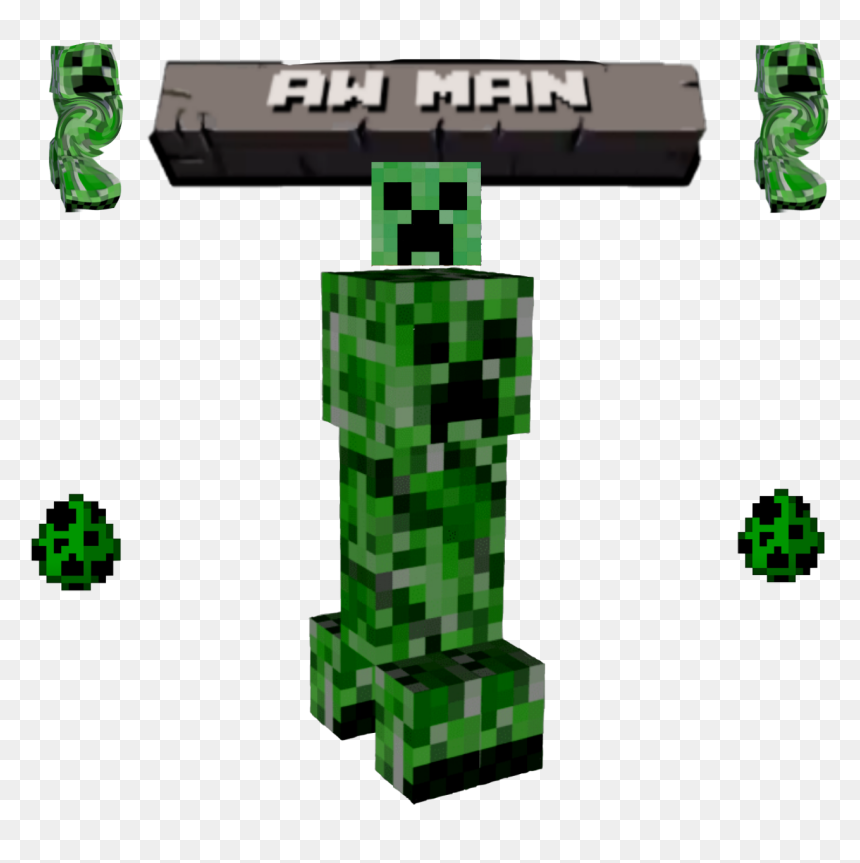 Aww Man - Toy Block, HD Png Download - creepers png