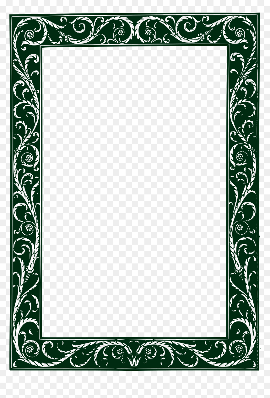 Twisted Vines Frame - Thick Border Png, Transparent Png - green vines png